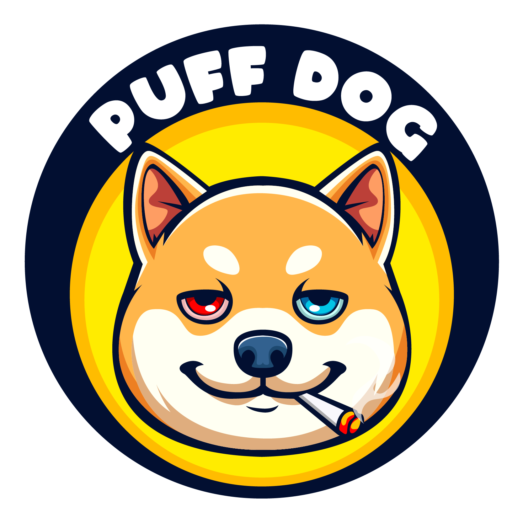 Puff Dog chilled shiba inu mascot